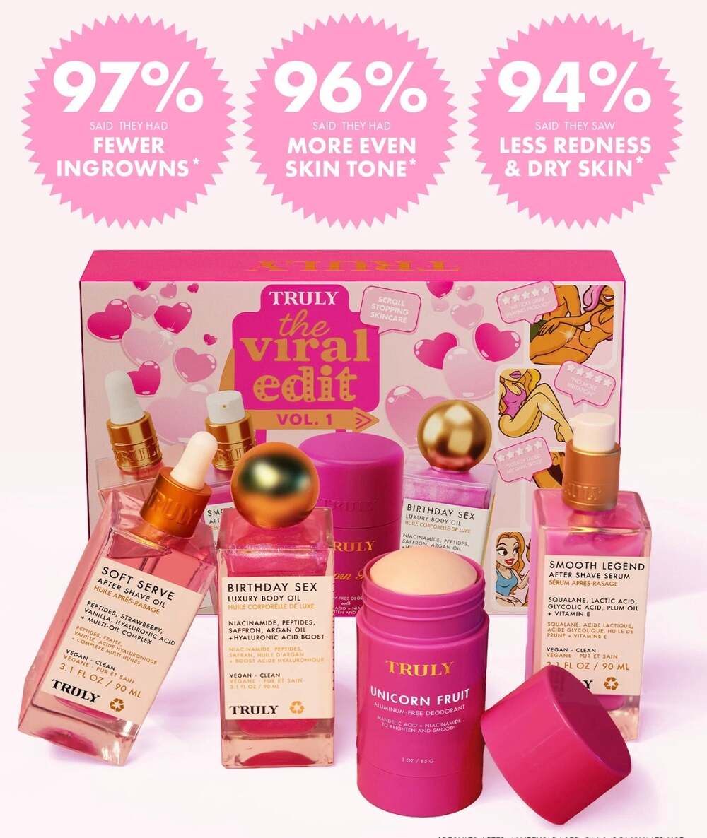 Truly Beauty The Viral Edit Vol. 1 4-Piece Full Size Body Care Luxury Gift Set